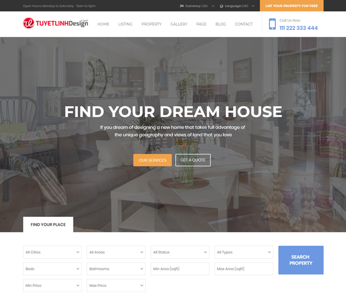 Mẫu Website Bất Động Sản - WDBDS - 15